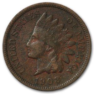 1908-S Indian Head Cent Fine Details