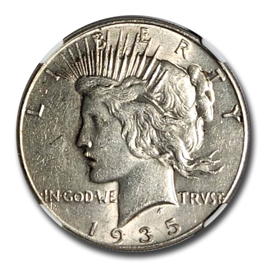 1935 Peace Dollar AU-55 NGC