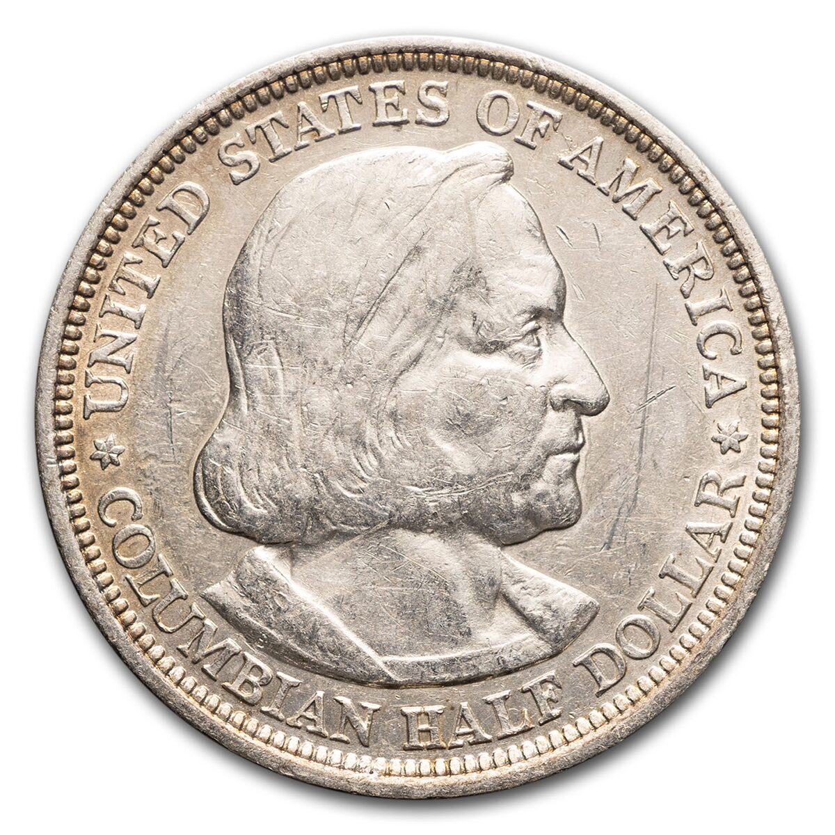 1893 Columbian Expo Half Dollar BU Details (Cleaned)