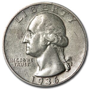 1936-D Washington Quarter AU