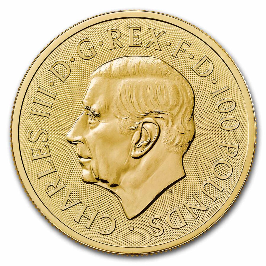 2024 GB 1 oz Gold The Royal Tudor Beasts Seymour Unicorn BU Coin