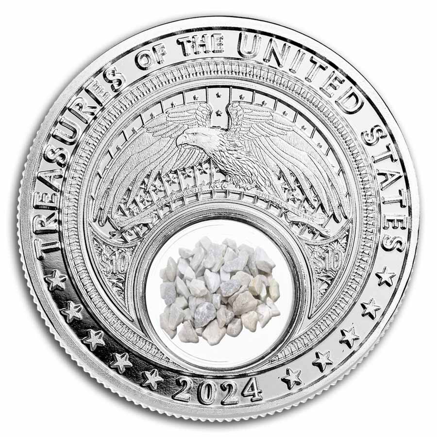 2024 1 oz Silver Treasures of the U.S. Vermont Marble (Box/COA)
