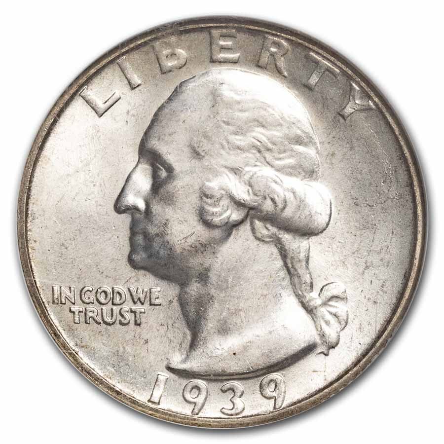 1939-S Washington Quarter MS-65 NGC