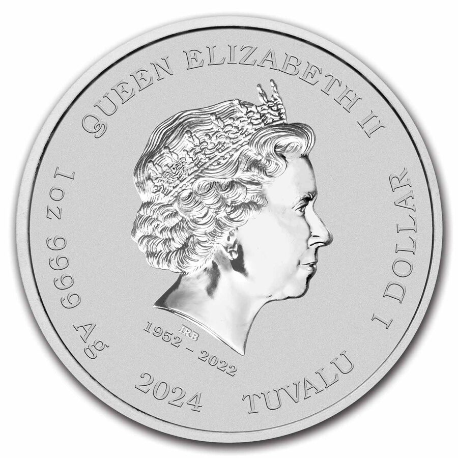 2024 Tuvalu 1 oz Silver Pink Panther 60th Anniversary $1 Coin BU