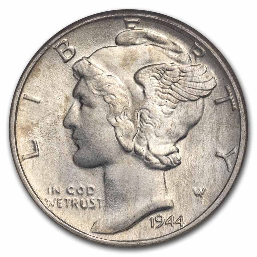 1944 Mercury Dime MS-66 NGC (FB)