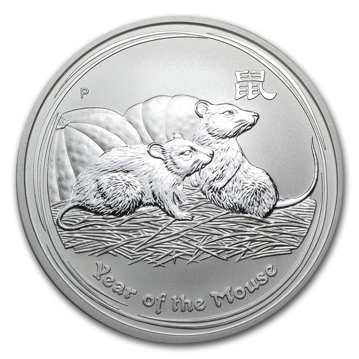 2008 Australia 1 oz Silver Year of the Mouse BU (Series II)