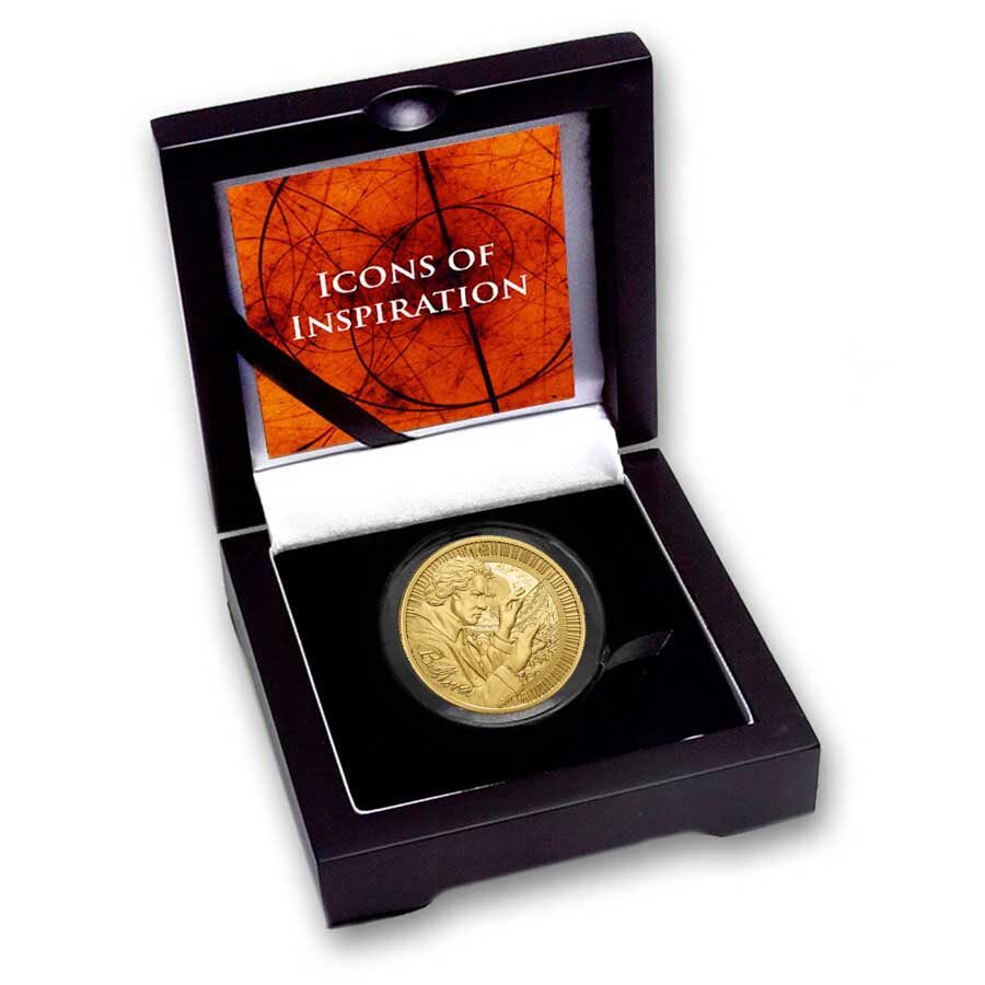 2024 Niue 1 oz Gold Icons of Inspiration: Beethoven BU