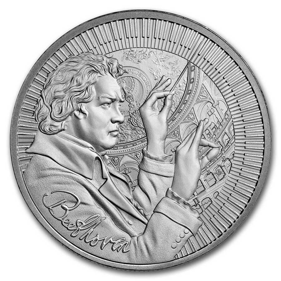 2024 Niue 1 oz Silver Icons of Inspiration: Beethoven Proof