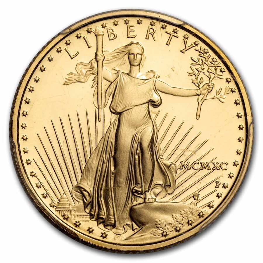 1990-P 1/4 oz Proof American Gold Eagle PR-69 PCGS (Reagan)