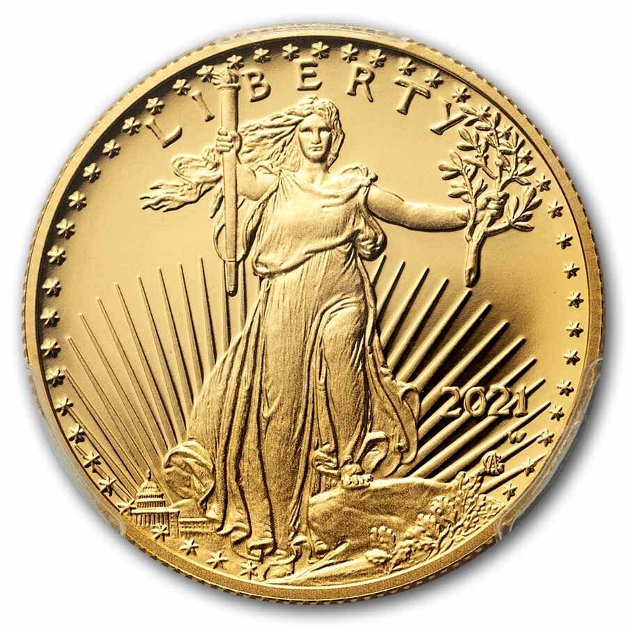 2021-W 1/2 oz Proof Gold Eagle (Type 2) PR-70 PCGS