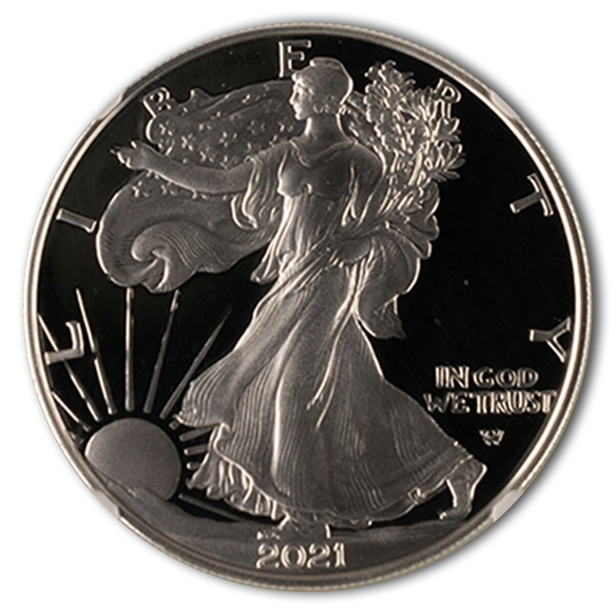 2021-S American Silver Eagle (Type 2) PF-70 NGC (FDI)