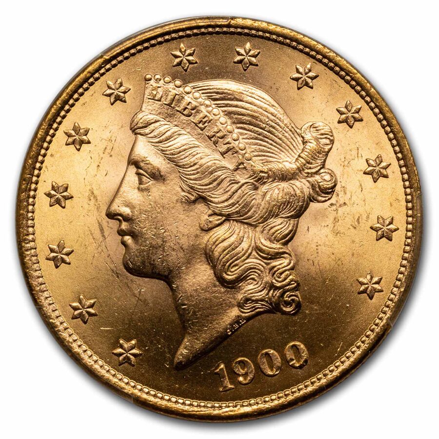 1900 $20 Liberty Gold Double Eagle MS-64 PCGS
