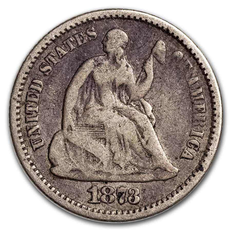 1873 Liberty Seated Half Dime VG
