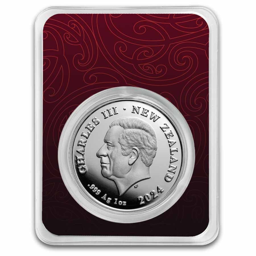 2024 New Zealand 1 oz Silver Dwelling Taniwha: Cave in TEP