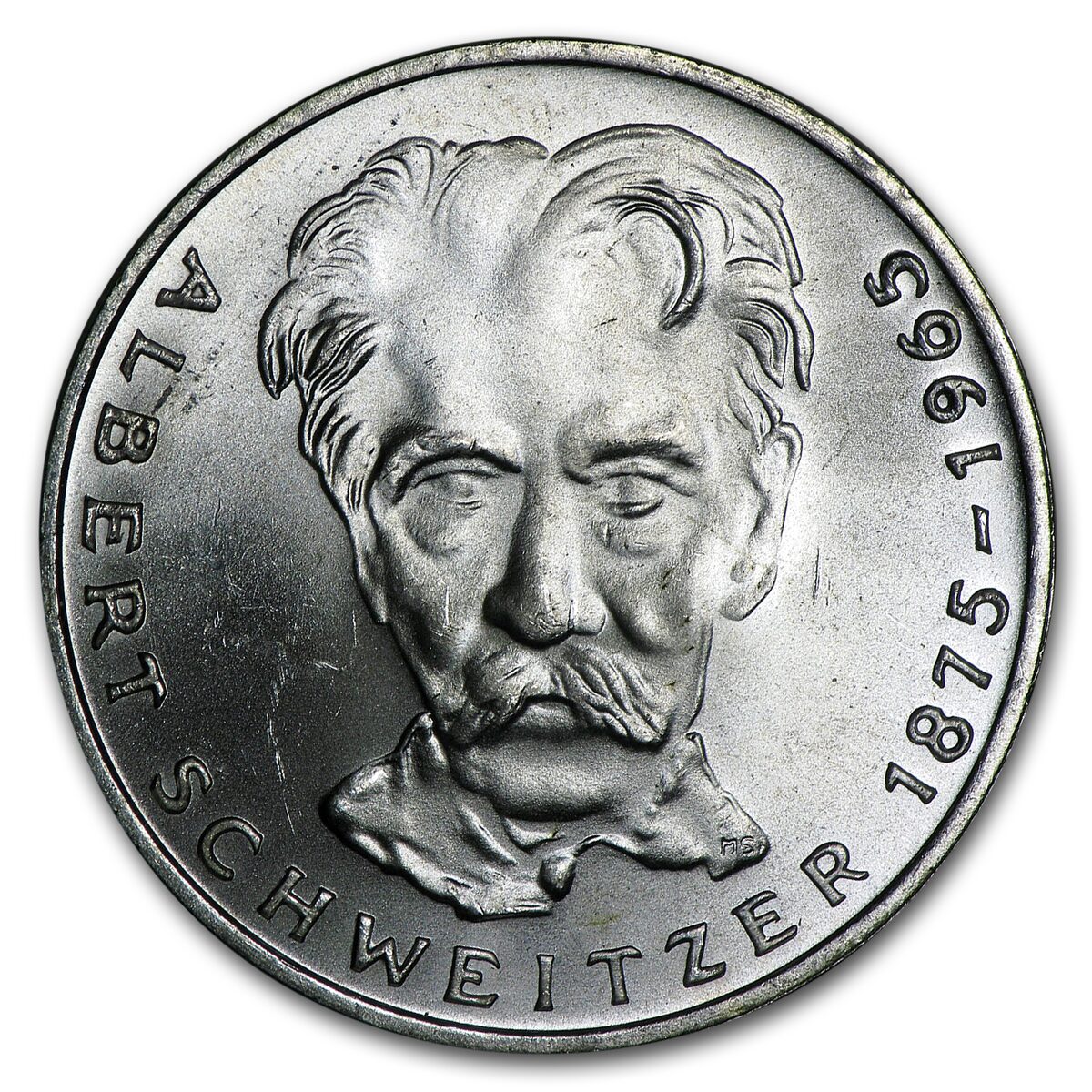 Germany Silver Commemorative 5 Deutsche Mark AU (1951-1979)