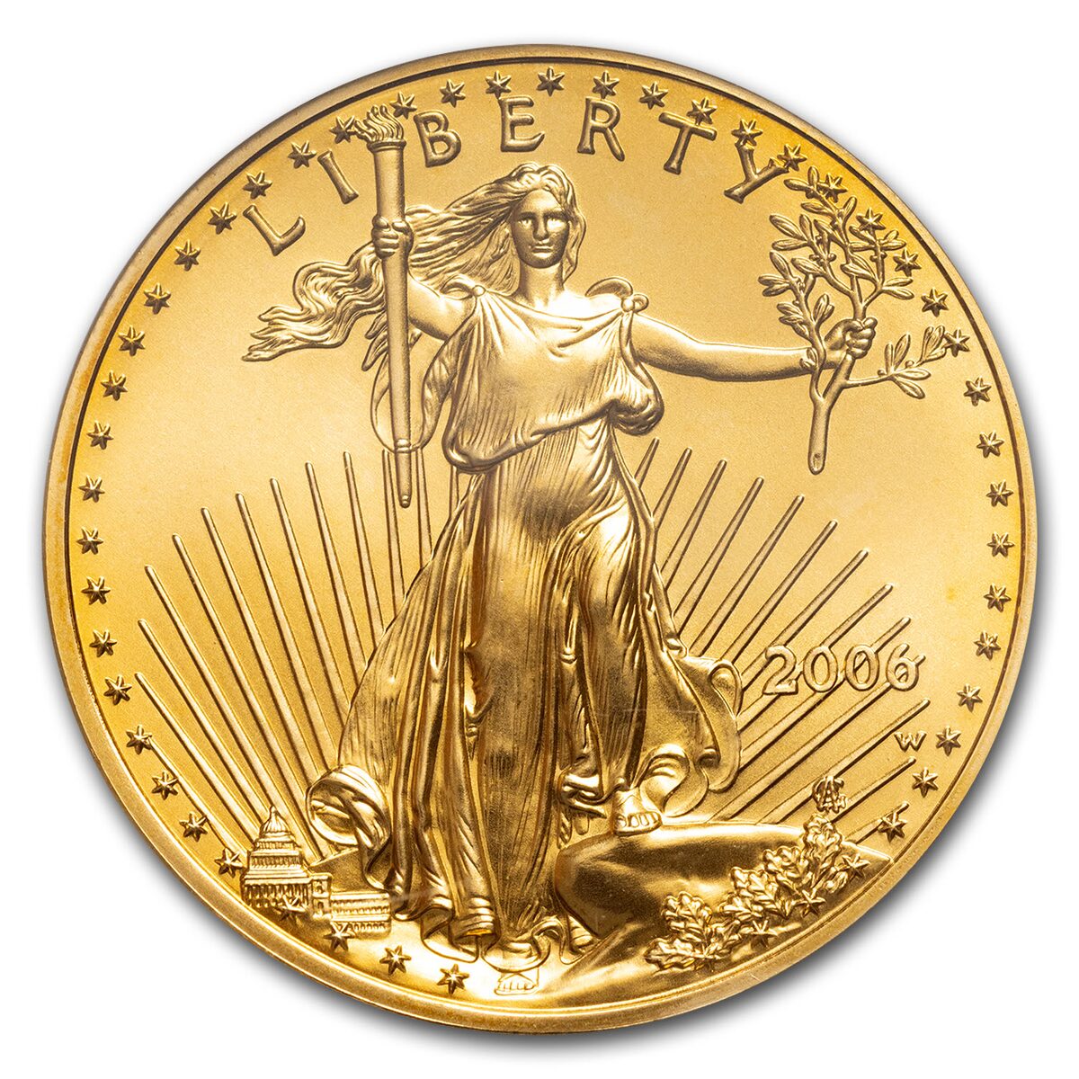 2006-W 1 oz Burnished Gold Eagle MS-70 PCGS