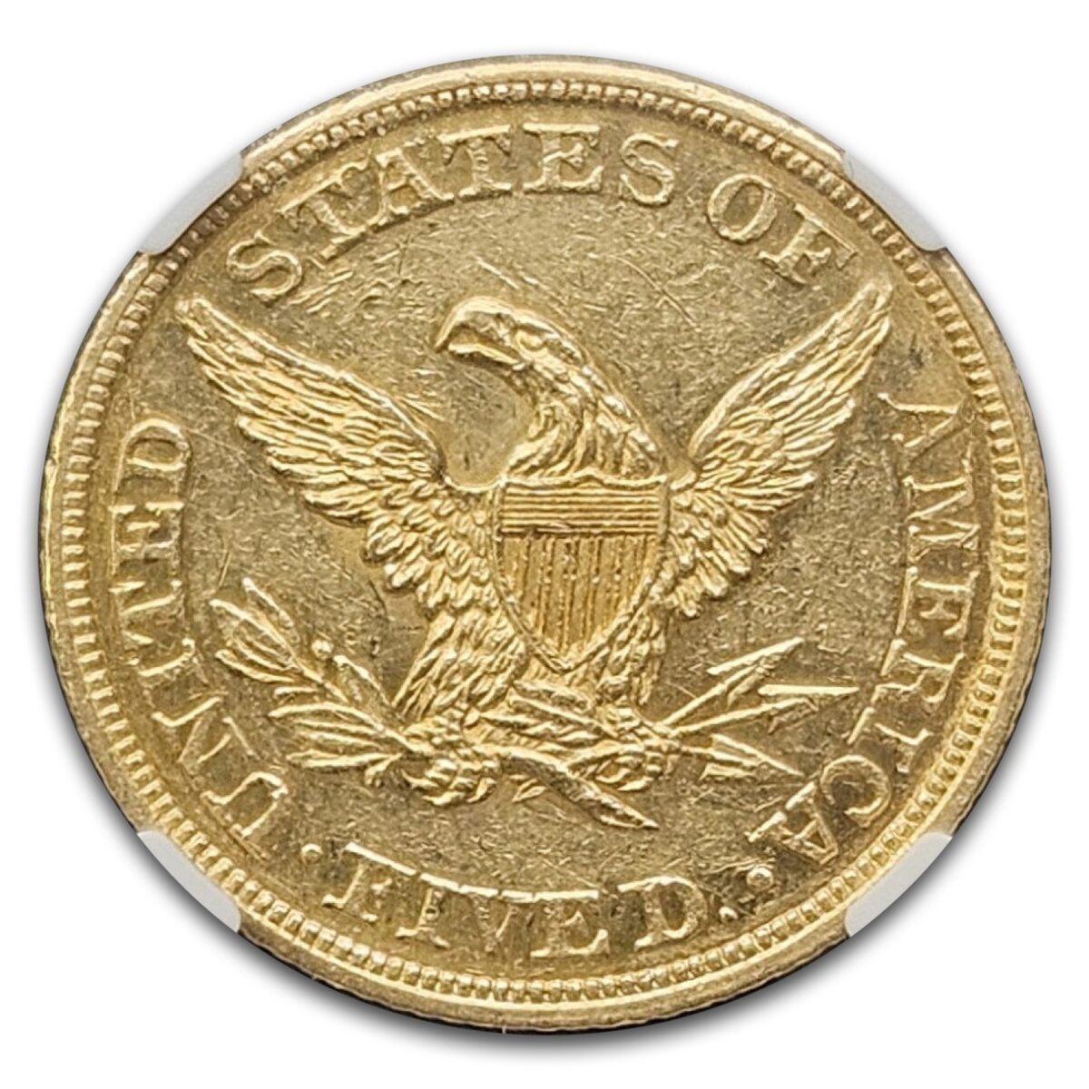 1846 $5 Liberty Gold Half Eagle AU-58 NGC (Small Date)