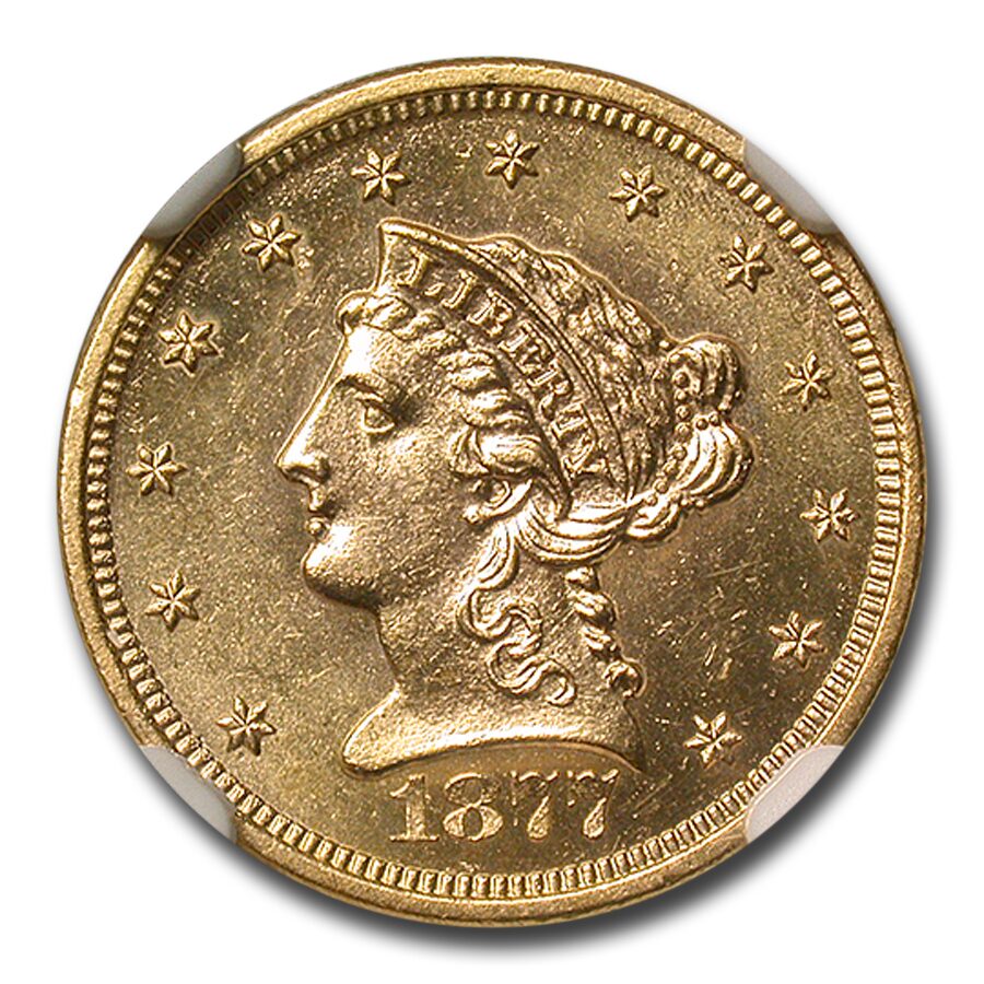 1877-S $2.50 Liberty Gold Quarter Eagle MS-63 NGC