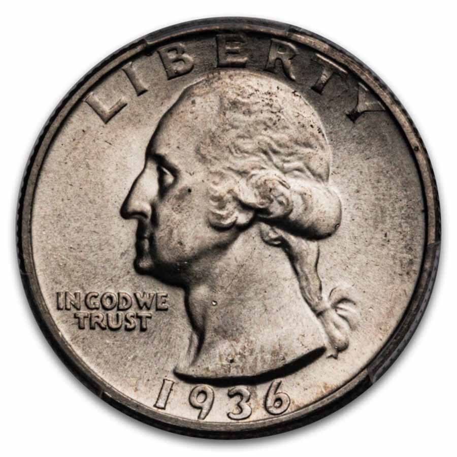 1936-D Washington Quarter MS-64 PCGS