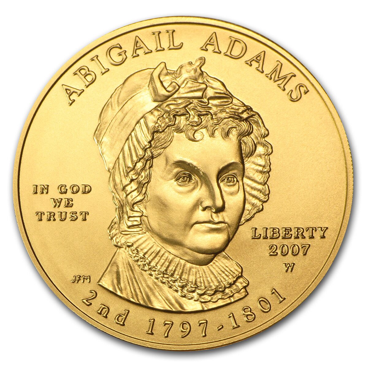 2007-W 1/2 oz Gold Abigail Adams BU (w/Box & COA)