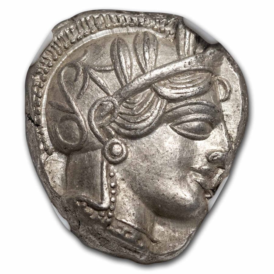 Attica, Athens AR Tetradrachm Owl (440-404 BC) MS NGC 4/4
