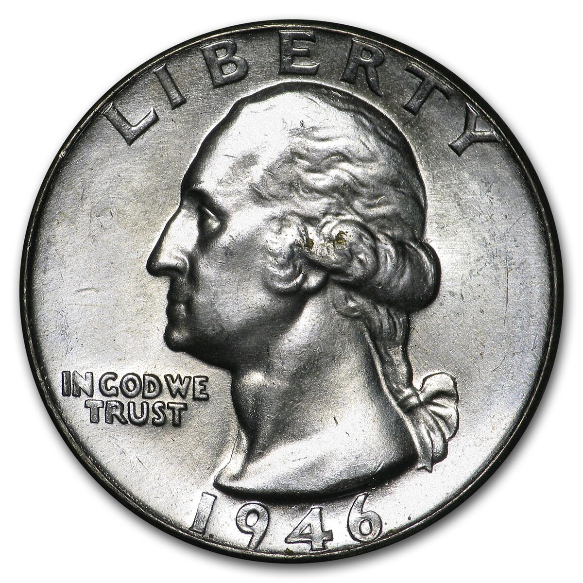 1946 Washington Quarter BU