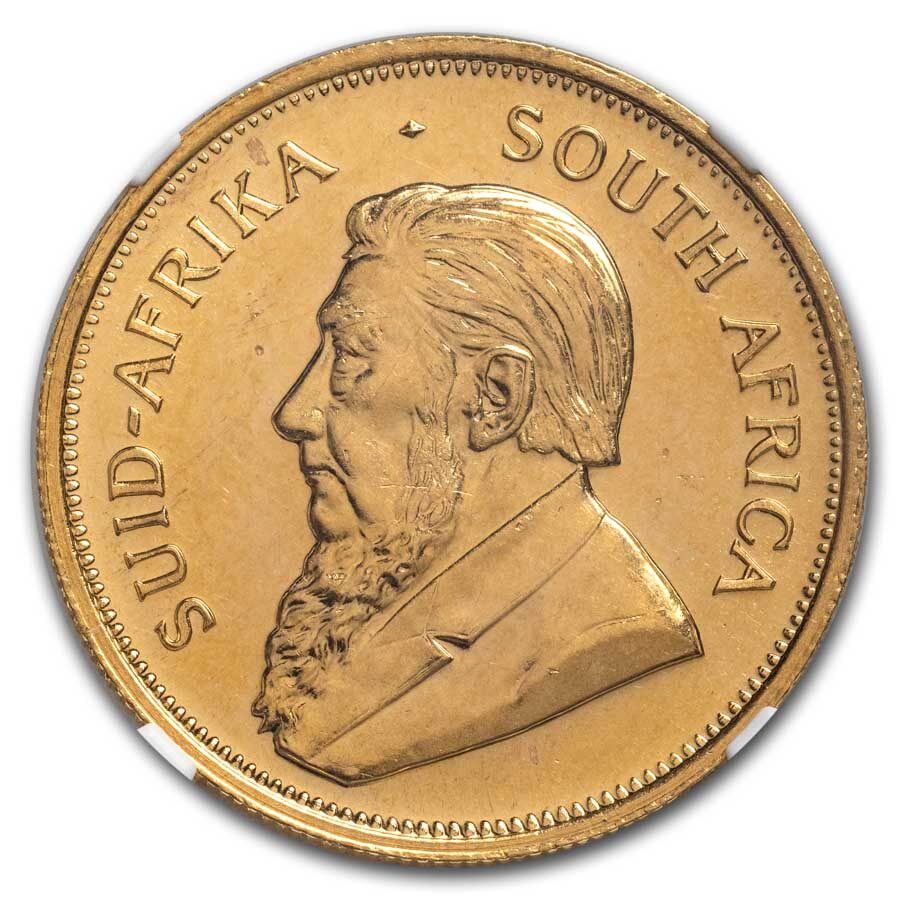 1968 South Africa 1 oz Gold Krugerrand PF-62 NGC (Frosted Rev)