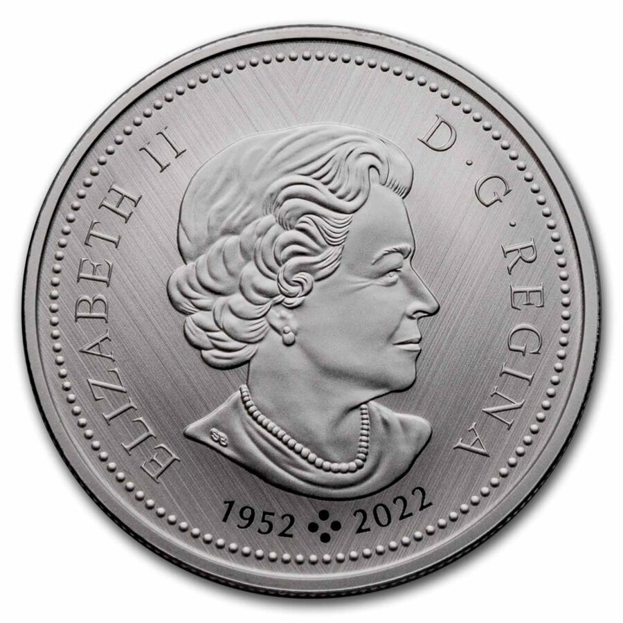 2024 Canada 1 oz Silver 50 Cent Tribute: W Mint Mark Coat of Arms