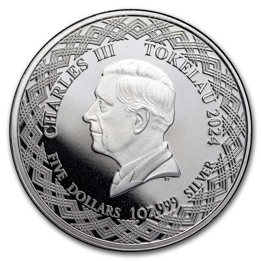 2024 Tokelau 1 oz Silver $5 Zodiac Series: Pisces BU