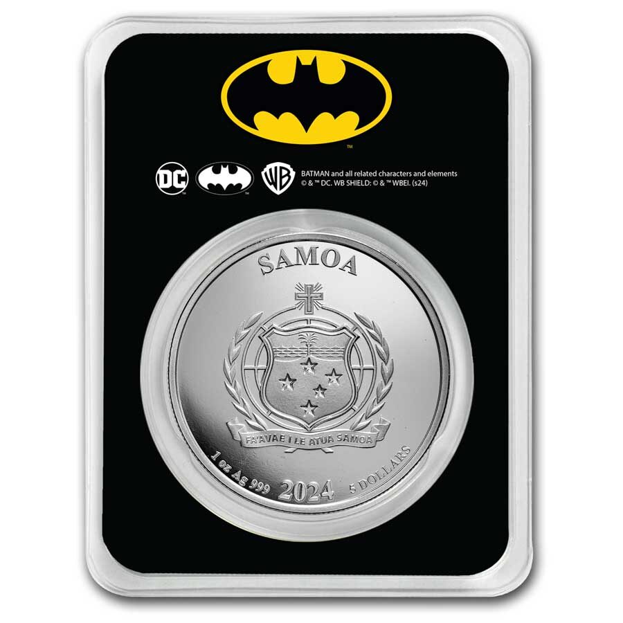 2024 Samoa 1 oz Silver DC Comics Batman Colorized with TEP