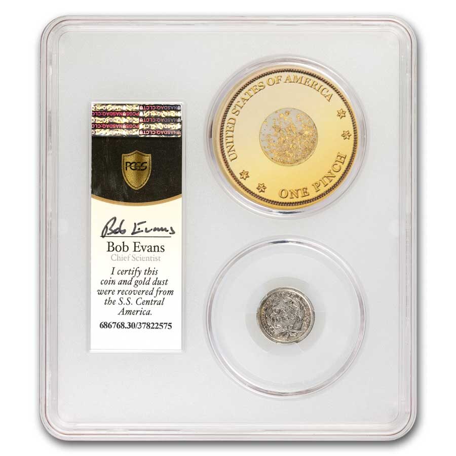 1849 Liberty Seated Dime VF-30 PCGS (S.S. Central America)