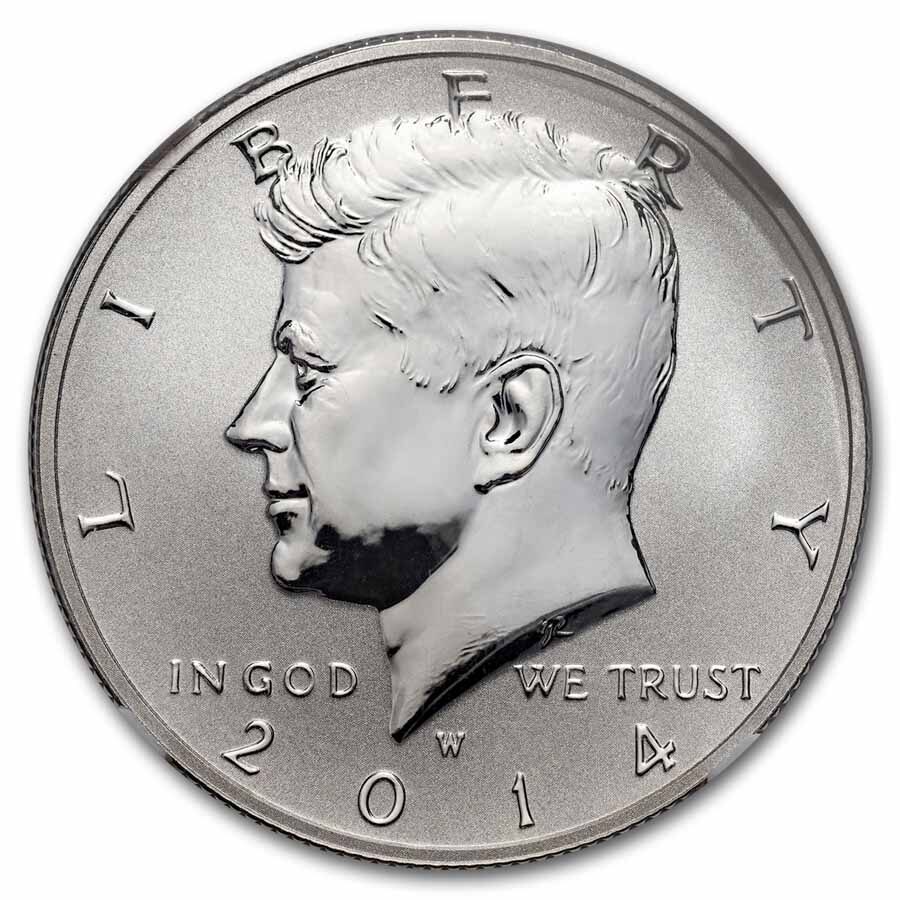 2014-W Kennedy Rev. PF. PF-70 Sil. 50th Anni. High Relief