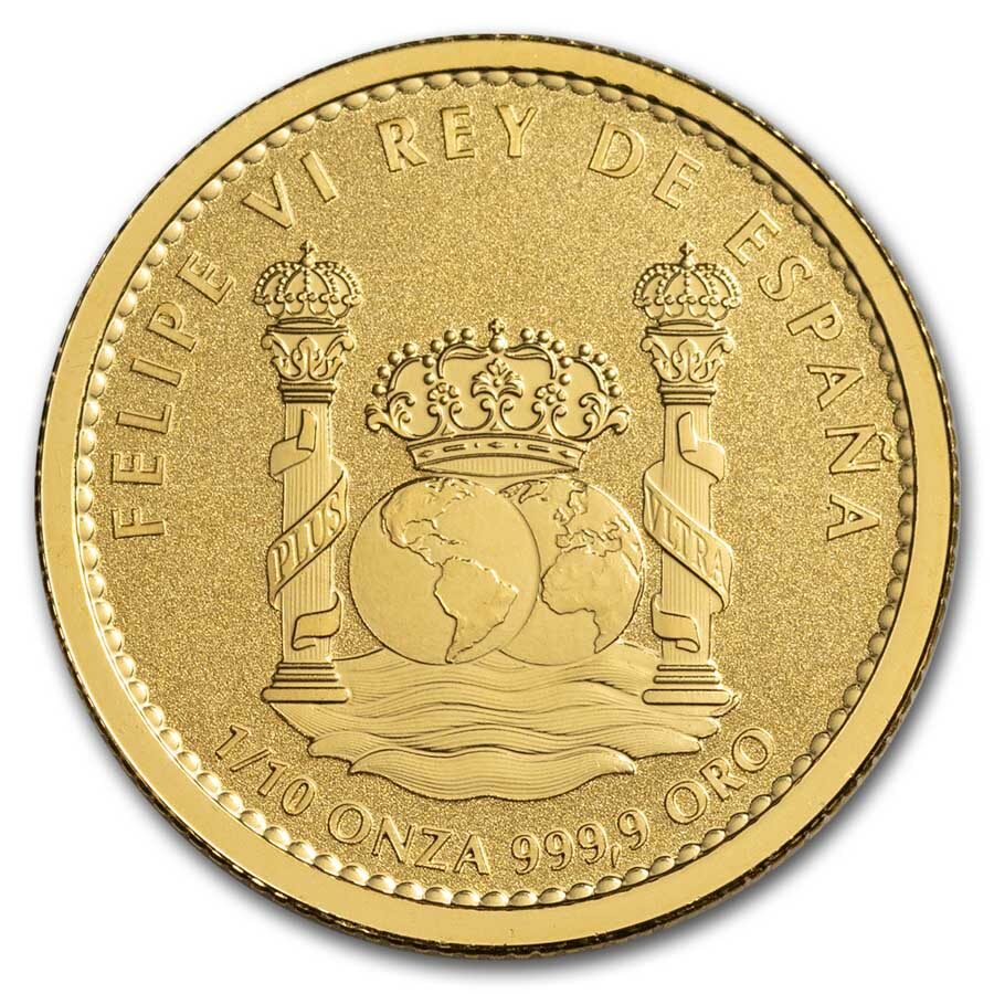 2024 Spain 1/10 oz Gold Reverse Proof Stallion Doubloon
