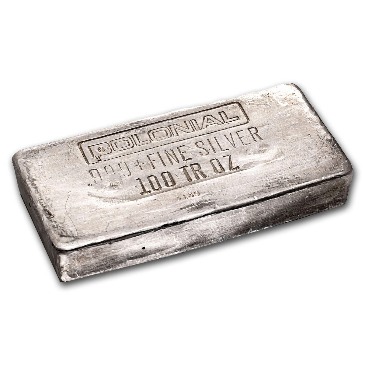 100 oz Silver Bar - Colonial Refining, Inc, Vintage