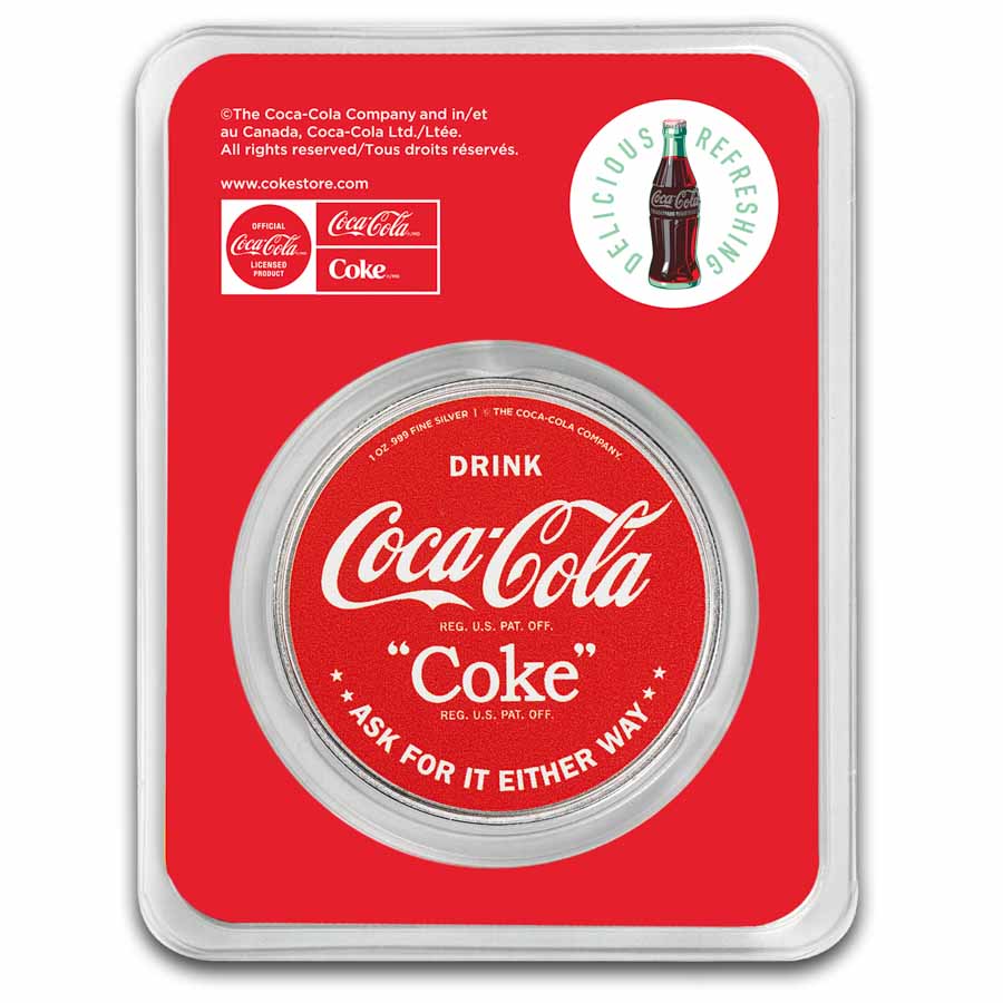 Coca-Cola® 1 oz Silver Colorized Round Bathing Beauties: Blonde