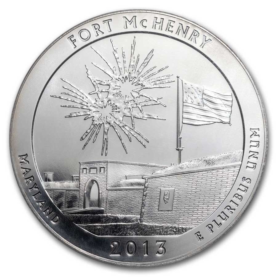 2013 5 oz Silver ATB Fort McHenry MS-69 PL PCGS (FirstStrike®)
