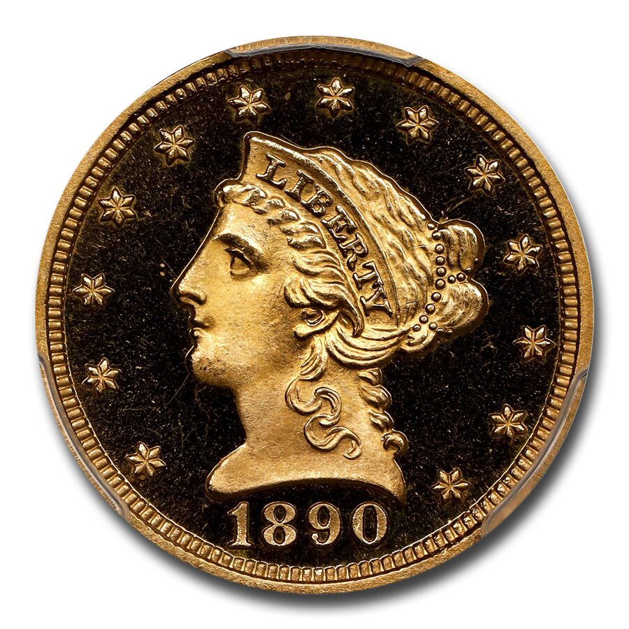1890 $2.50 Liberty Gold Quarter Eagle PR-67 DCAM PCGS CAC