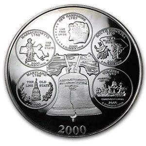 4 oz Silver Round - 50 Statehood Quarters (Random States)