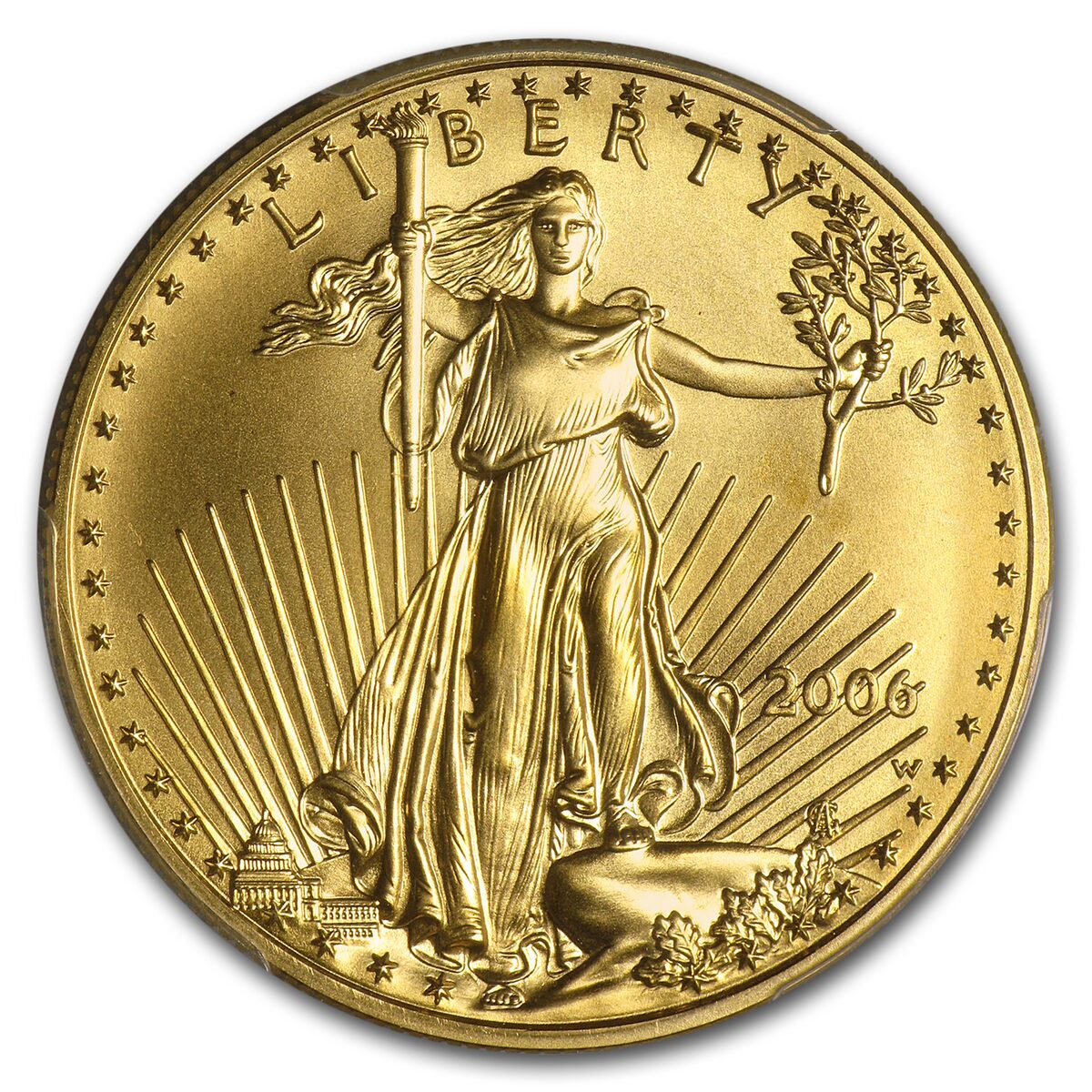 2006-W 1 oz Burnished Gold Eagle SP/MS-69 PCGS (FirstStrike®)