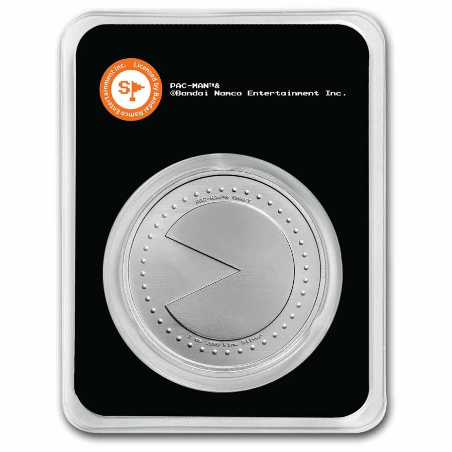 PAC-MAN Game Token - 1 oz Silver Slot Medal in TEP