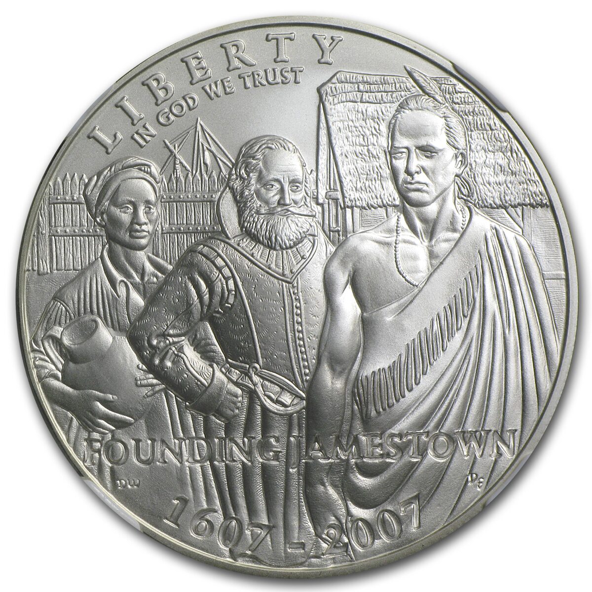 2007-P Jamestown 400th Anniv $1 Silver Commem MS-70 NGC