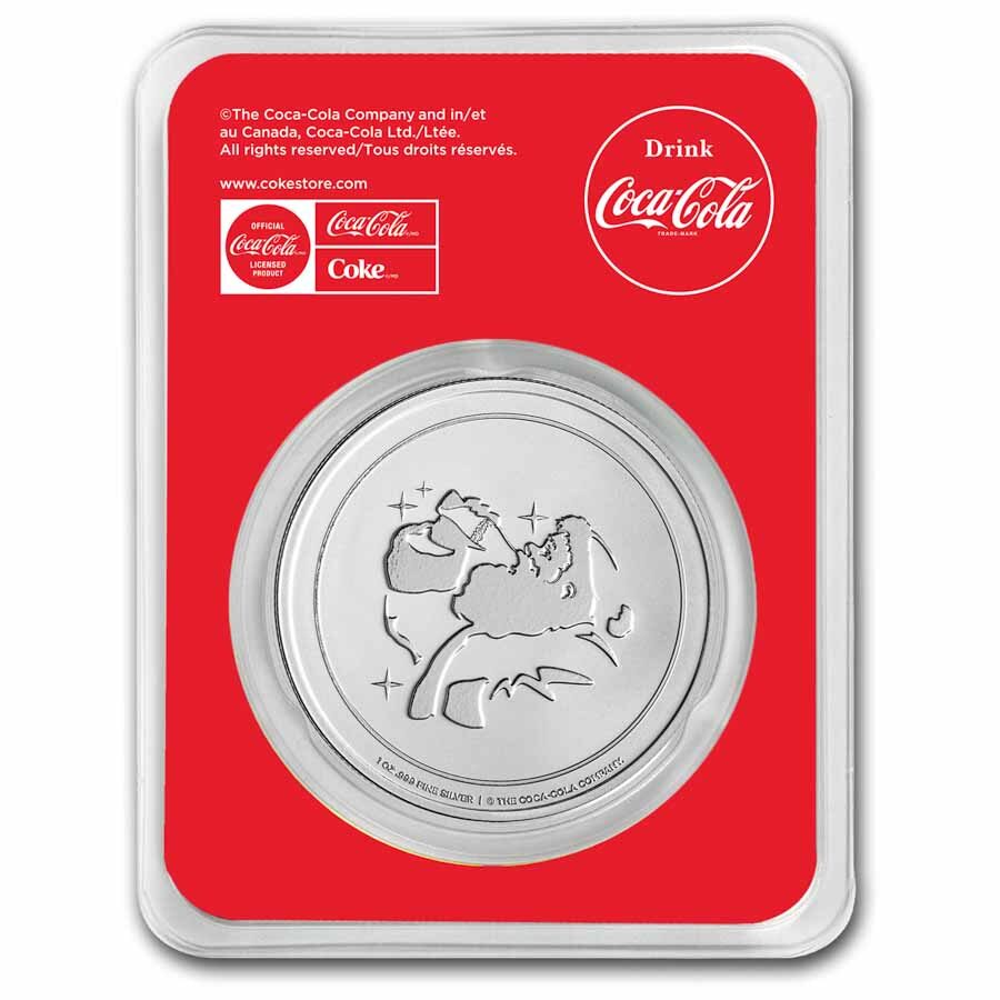 Coca-Cola® Santa 1 oz Silver Round in TEP