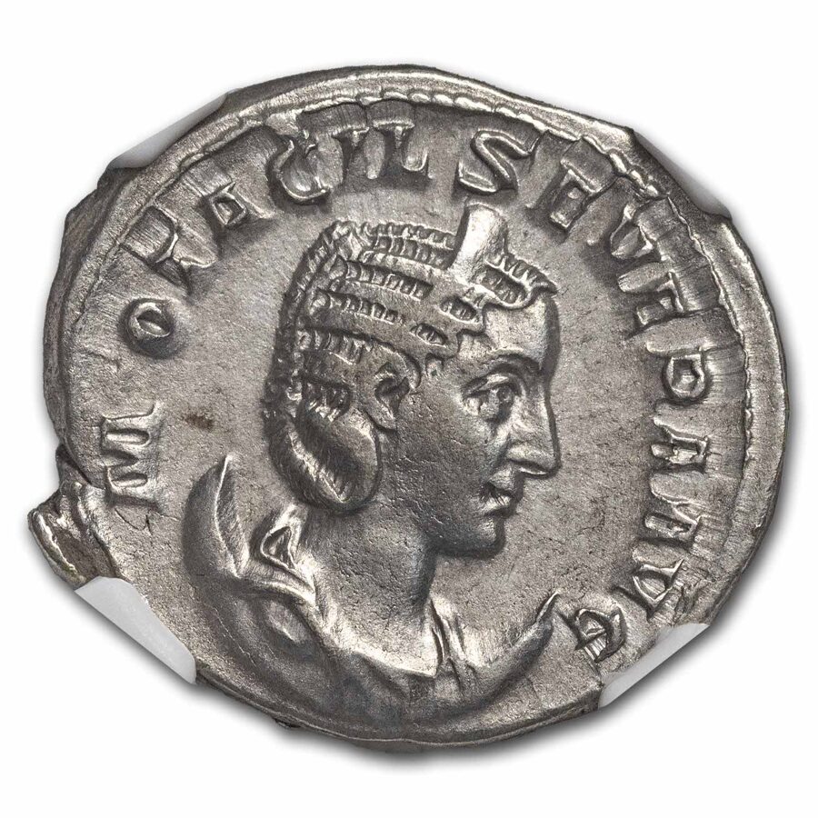 Roman Dbl Denarius Otacilia Severa 244-49 AD XF NGC (Random Coin)