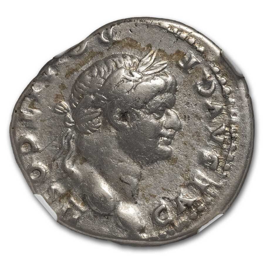 Roman Empire AR Denarius Domitian 81-96 AD VF NGC (Random Coin)