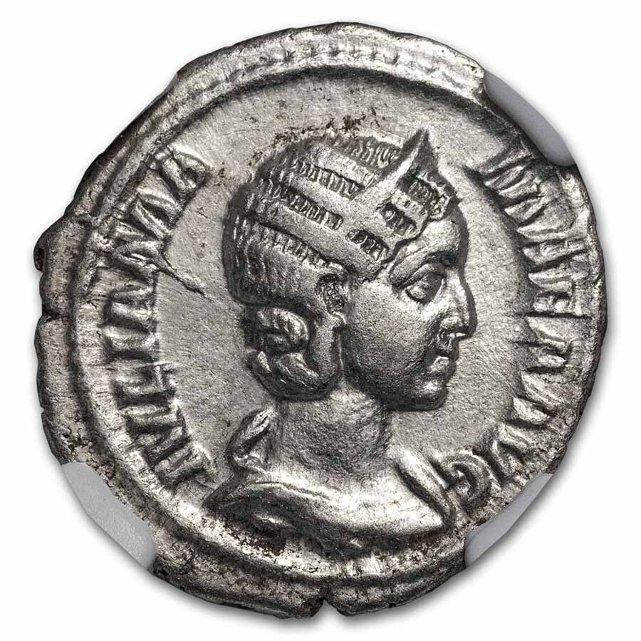 Rome Silver Denarius Julia Mamaea 222-35 AD XF NGC (Random Coin)