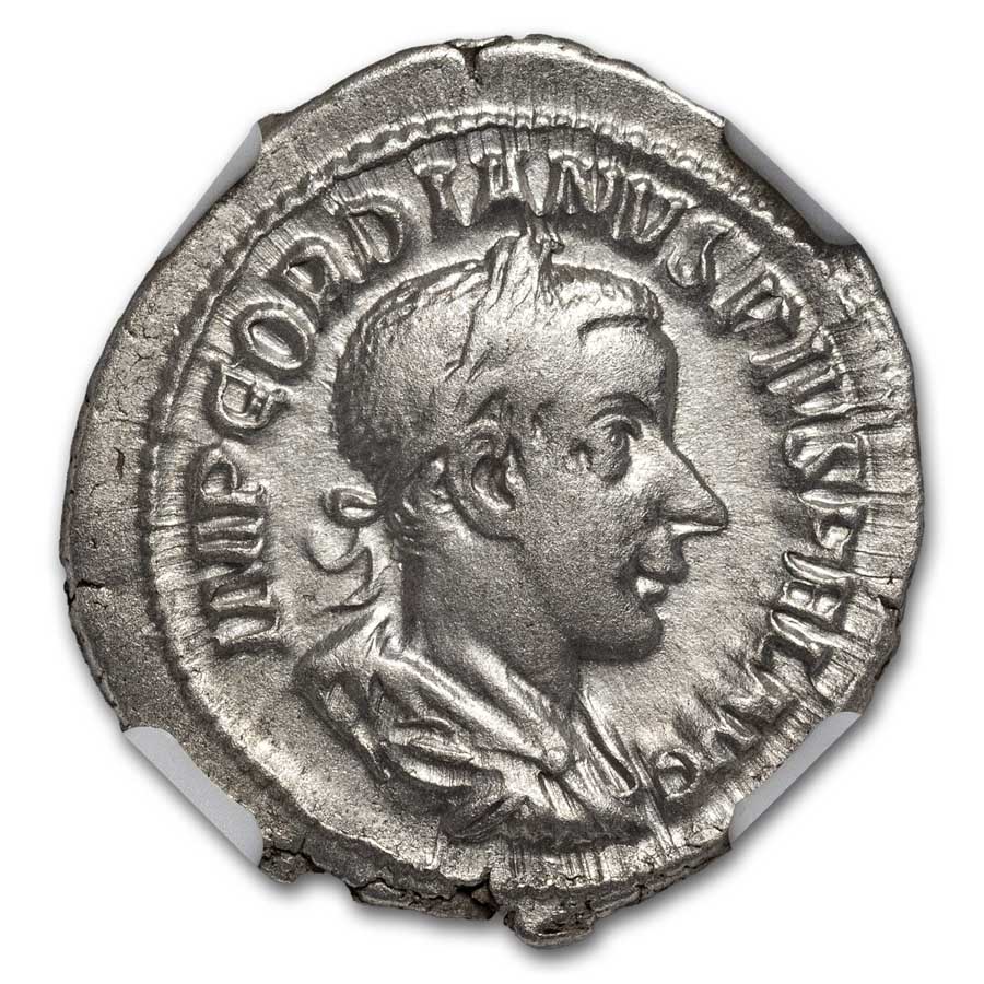 Rome Dbl Denarius Gordian III 238-244 AD Ch VF NGC (Random Coin)