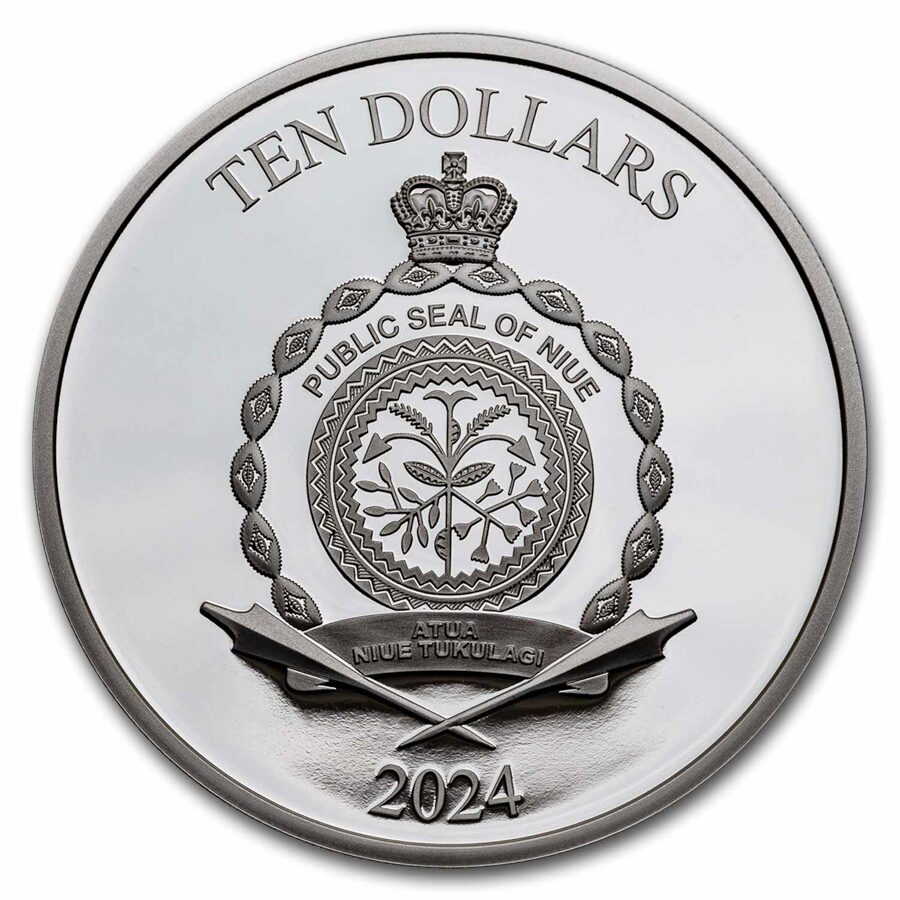 2024 Niue 3 oz Silver Coin $10 DC Villains: HARLEY QUINN