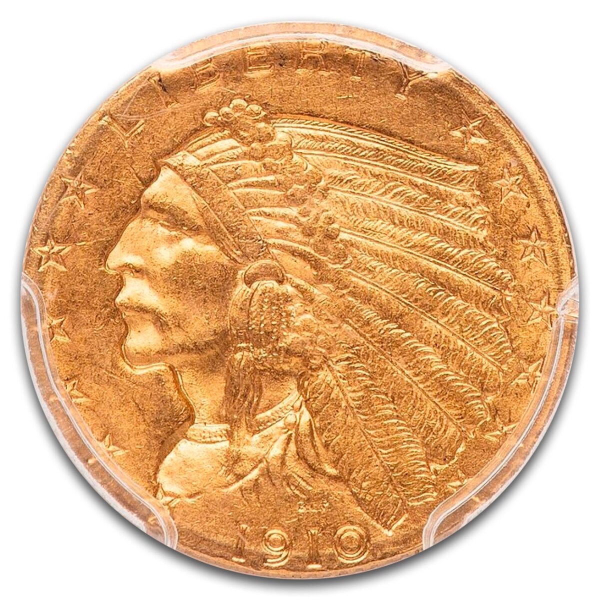 1910 $2.50 Indian Gold Quarter Eagle MS-63 PCGS