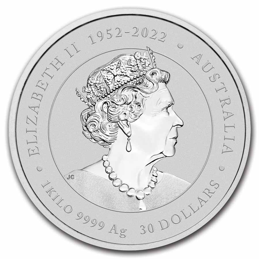 2024 Australia 1 kilo Silver Lunar Dragon BU (Colorized, SIII)