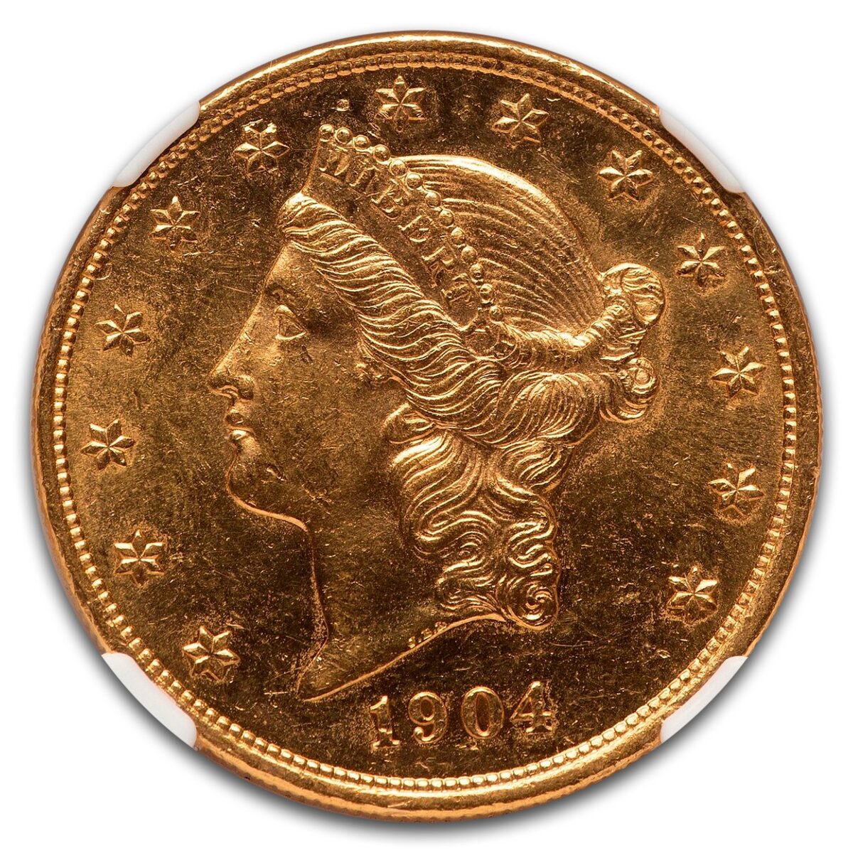 1904 $20 Liberty Gold Double Eagle MS-62 NGC (PL)